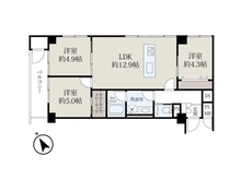 【東京都/新宿区西早稲田】近鉄ハイツ高田馬場 間取り図