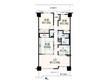 【兵庫県/宝塚市月見山】デ・リード宝塚リバービュー 間取り図