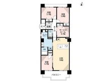 【兵庫県/芦屋市新浜町】ラ・ヴェール芦屋 間取り図