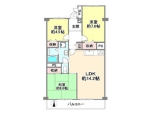 【大阪府/高槻市宮野町】大和サニーハイツ高槻四棟 間取り図