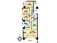 【大阪府/池田市天神】プラウド池田天神 間取り図