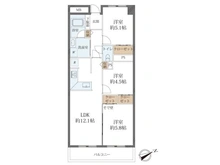 【大阪府/大阪市淀川区新高】ファミール北大阪リバーサイド 間取り図