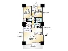 【滋賀県/草津市大路】リーデンスタワー草津 間取り図