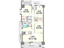 【大阪府/大阪市西成区玉出東】パルコート玉出サンパティーク 間取り図