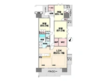 【兵庫県/尼崎市上坂部】プラウドシティ塚口マークフロント 間取り図