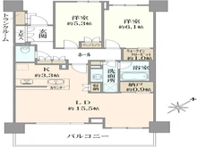 【埼玉県/さいたま市浦和区仲町】ザ・パークハウス浦和タワー 間取り図