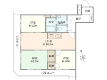 【埼玉県/さいたま市浦和区上木崎】セザール浦和第二 間取り図