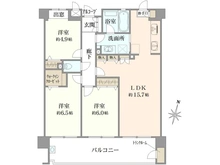 【埼玉県/越谷市登戸町】ライフピア新越谷2アーバンアクシス 間取り図