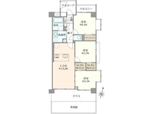 【埼玉県/さいたま市中央区新中里】コスモ与野ヒルズ 間取り図