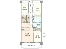 【埼玉県/さいたま市見沼区春野】プロムナード大宮春野 B棟4番館 間取り図