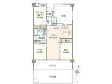 【埼玉県/さいたま市中央区上落合】北与野デュープレックス 間取り図
