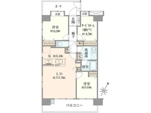 【埼玉県/さいたま市中央区大字下落合】日神パレステージ与野中央 間取り図