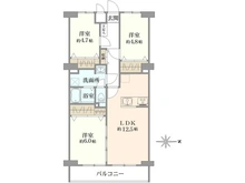 【埼玉県/越谷市南越谷】エクレール南越谷 間取り図