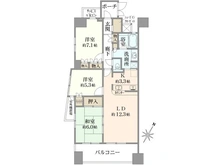 【埼玉県/蕨市塚越】D’クラディア蕨 間取り図