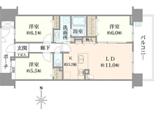 【埼玉県/さいたま市大宮区桜木町】セントラルスウィート大宮桜木町 間取り図