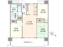【埼玉県/さいたま市北区宮原町】コスモ大宮ロイヤルフォルム 間取り図