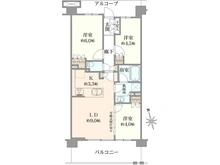 【埼玉県/蕨市南町】ヴィークコート蕨南町桜並木  間取り図