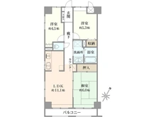 【埼玉県/さいたま市北区盆栽町】コスモ大宮公園 間取り図