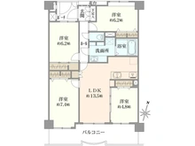 【埼玉県/さいたま市南区文蔵】ヴェルビュ南浦和弐番館 間取り図