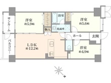 【埼玉県/さいたま市桜区西堀】ラミーユ浦和ハイライズファースト・キャッスル 間取り図