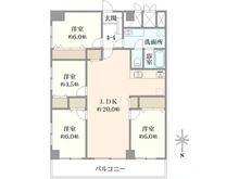 【埼玉県/さいたま市浦和区北浦和】フジタ北浦和マンション 間取り図