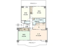 【千葉県/流山市加】流山ニューシティステージ21ヒルサイドコート 壱番館 間取り図