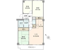 【千葉県/我孫子市白山】パシフィック我孫子グリーンタウン 18号棟 間取り図