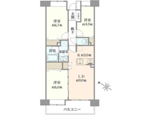 【埼玉県/越谷市大字西方】エフローレ新越谷ロイヤルガーデン 間取り図