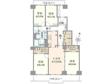 【千葉県/松戸市新松戸】サンライトパストラル五番街A棟 間取り図