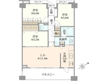 【埼玉県/越谷市赤山町】D’クラウディア越谷II 間取り図