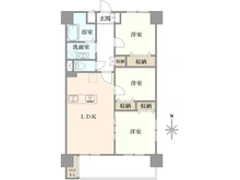 【千葉県/松戸市新松戸北】新松戸コーポ B棟 間取り図