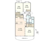 【千葉県/松戸市新松戸】サンライトパストラル参番街 B棟 間取り図