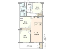 【千葉県/松戸市新松戸北】新松戸ハイツ 間取り図