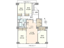 【千葉県/松戸市新松戸】サンライトパストラル弍番街 A棟 間取り図