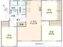 【千葉県/流山市富士見台】江戸川台小田急ハイツ 20号棟 間取り図