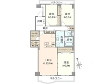 【千葉県/松戸市新松戸】サンライトパストラル六番街 D棟 間取り図