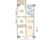 【千葉県/松戸市新松戸】新松戸中央パークハウス B棟 間取り図