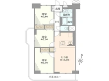 【埼玉県/草加市旭町】日商岩井草加マンション 間取り図