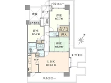 【千葉県/松戸市小根本】東急ドエル・アルス松戸カームガーデン 間取り図