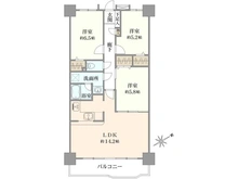 【千葉県/松戸市八ケ崎】サンフォーレ松戸 間取り図