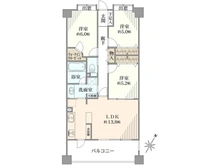 【千葉県/流山市東初石】ダイアパレスコータ コートサウス・ウエスト 間取り図
