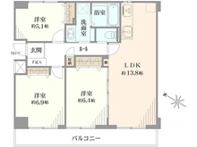 【埼玉県/草加市小山】デイズ草加 間取り図