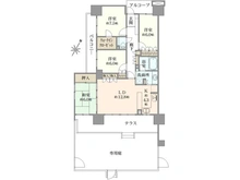 【千葉県/流山市おおたかの森東】オーベルグランディオおおたかの森 ガーデンコートB棟 間取り図