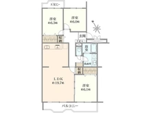 【埼玉県/三郷市早稲田】三郷早稲田団地 3-19-3号棟 間取り図
