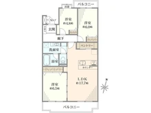 【千葉県/流山市西初石】コンドミニアム初石D棟 間取り図