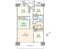 【埼玉県/春日部市大畑】日神パレステージ武里 間取り図
