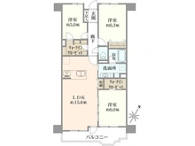 【千葉県/柏市豊四季】モア・ステージ南柏 間取り図