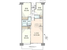 【埼玉県/越谷市大字下間久里】越谷北パーク・ホームズ 間取り図