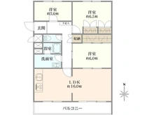 【千葉県/松戸市小金原】小金原パークハウス B棟 間取り図