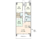 【千葉県/柏市柏】クレストフォルム柏サウスウイング 間取り図